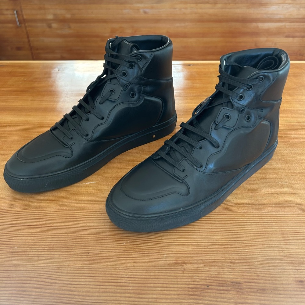 Balenciaga Black Men's High-Top Sneakers: Veau Nappa Souple